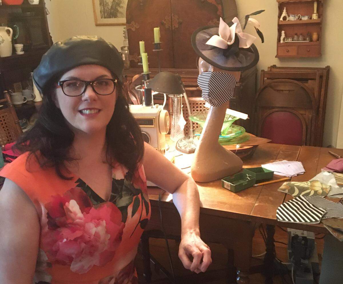 Instead of turning out Kentucky Derby hats this spring, milliner Christine A. Moore is making hundreds of masks for hospital workers to use.