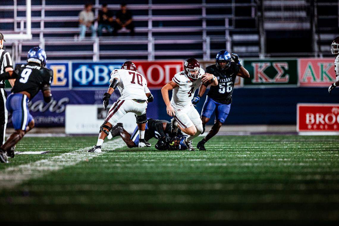EKU quarterback Matt Morrissey runs the ball against Tarleton State on Nov. 2. Morrissey has become more of a dual-threat quarterback for the Colonels in recent weeks.