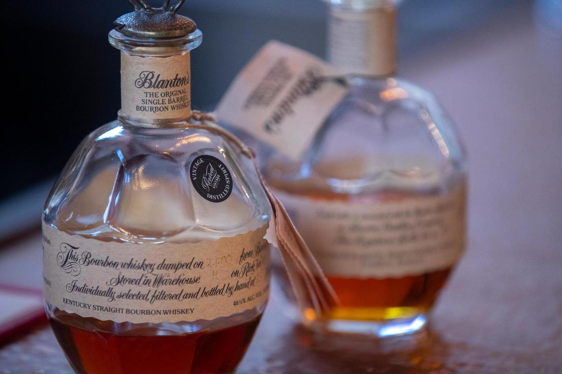 Many popular Kentucky bourbons, like these bottles of Blanton’s, can be hard to find at your local liquor store but you can find them at stores specializing in buying bottles under Kentucky’s Vintage Spirits law.