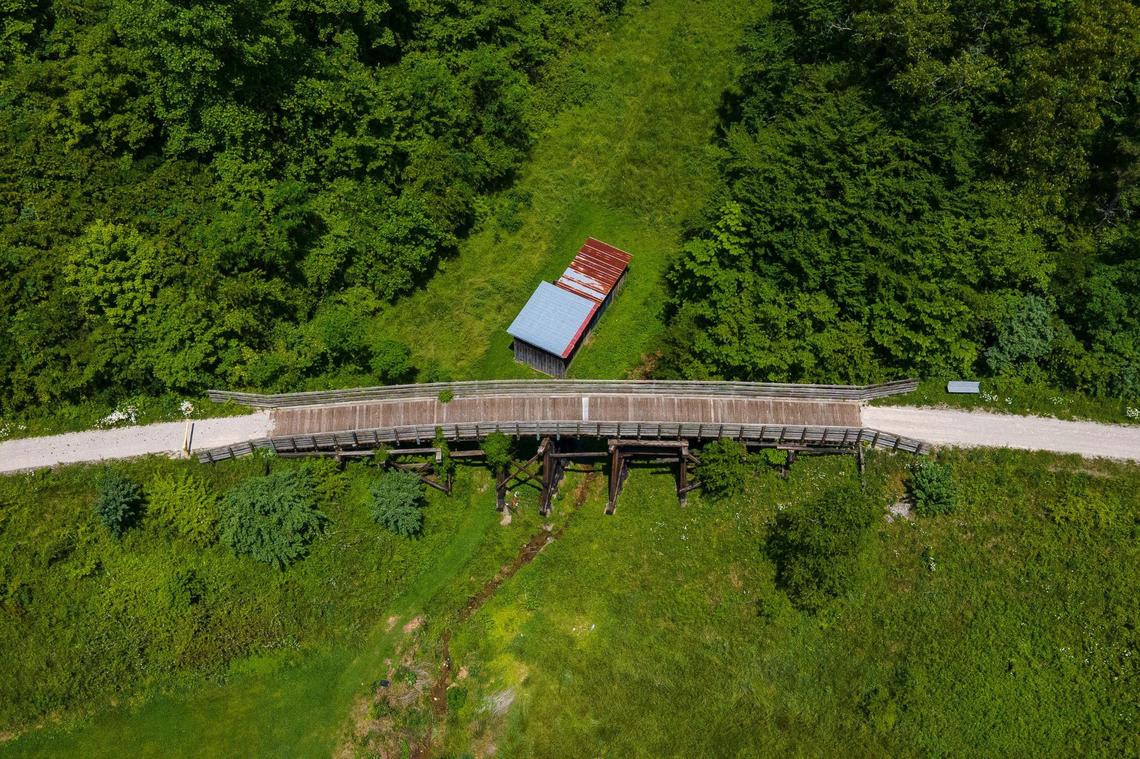 The Dawkins Line Rail Trail passes through Magoffin County, Ky. The 36-mile trail is the largest rail-to-trail in the state. Monday, May 30, 2022