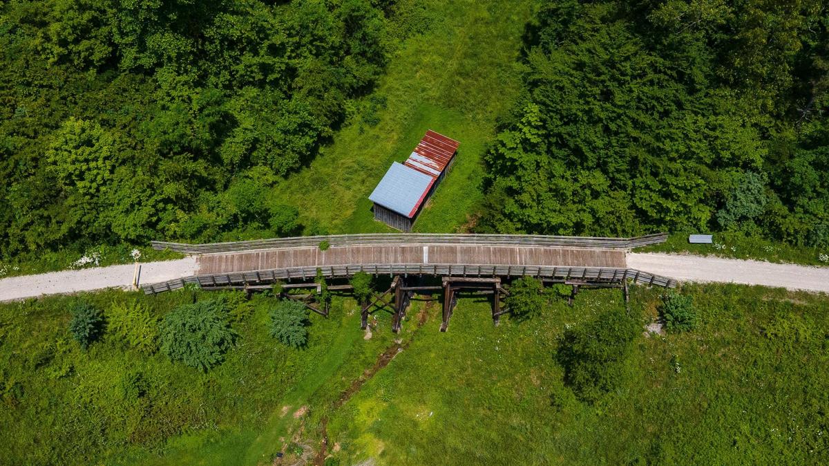 The Dawkins Line Rail Trail passes through Magoffin County, Ky. The 36-mile trail is the largest rail-to-trail in the state. The county was recently named the poorest in the commonwealth by financial website SmartAsset.