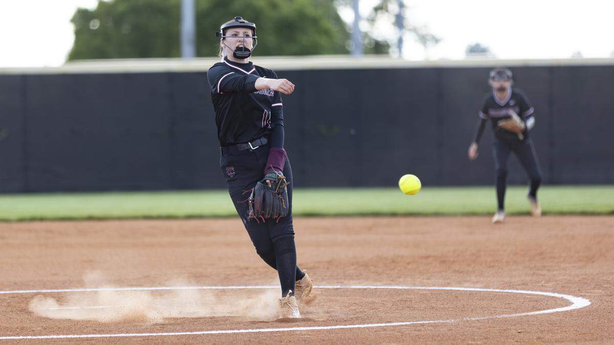 Tates Creek’s Alexis Sempsrott delivers a pitch against West Jessamine at Tates Creek High School on Thursday.