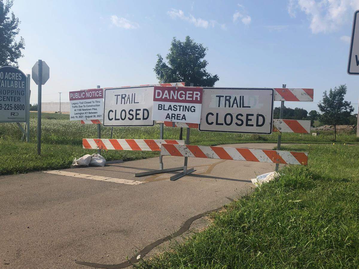 The closure of a section of the Legacy Trail from roughly Nandino Boulevard to Newtown Springs has prompted a lot of questions from Lexington council members.