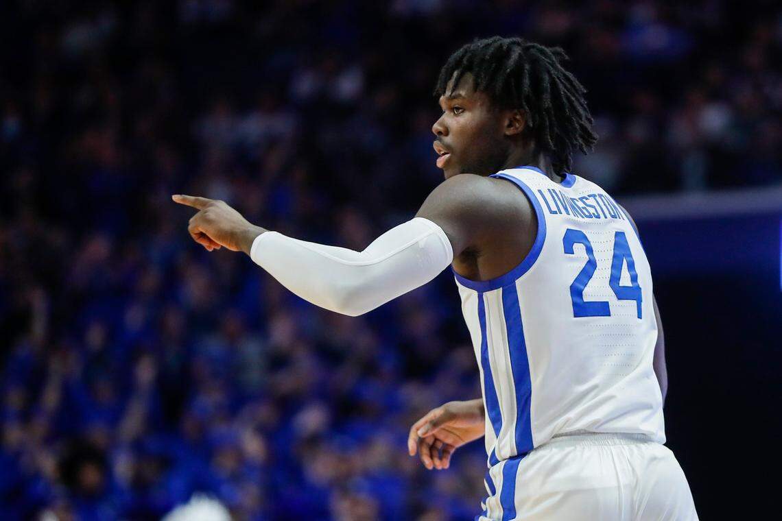 Kentucky forward Chris Livingston is averaging 5.6 points and 3.0 rebounds for the Wildcats this season.