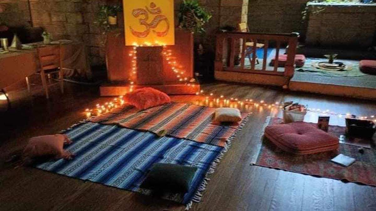The chapel at Pine Mountain was set up as a healing space during an artists’ retreat.