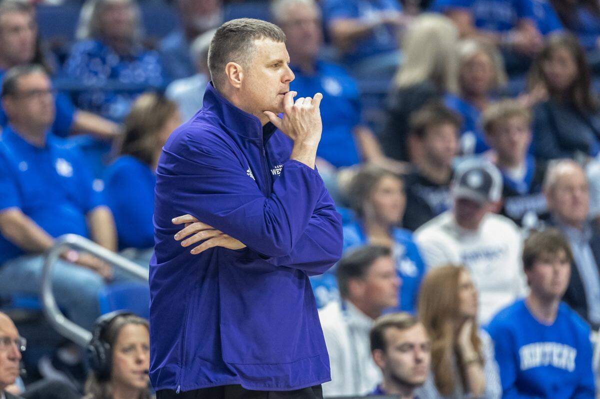 Kentucky Wesleyan head coach Drew Cooper spoke to the challenge of facing a UK team assembled from all corners of the country this offseason: “We said, ‘We’re not trying to beat Kentucky tonight. We’re trying to beat the game of basketball.’”