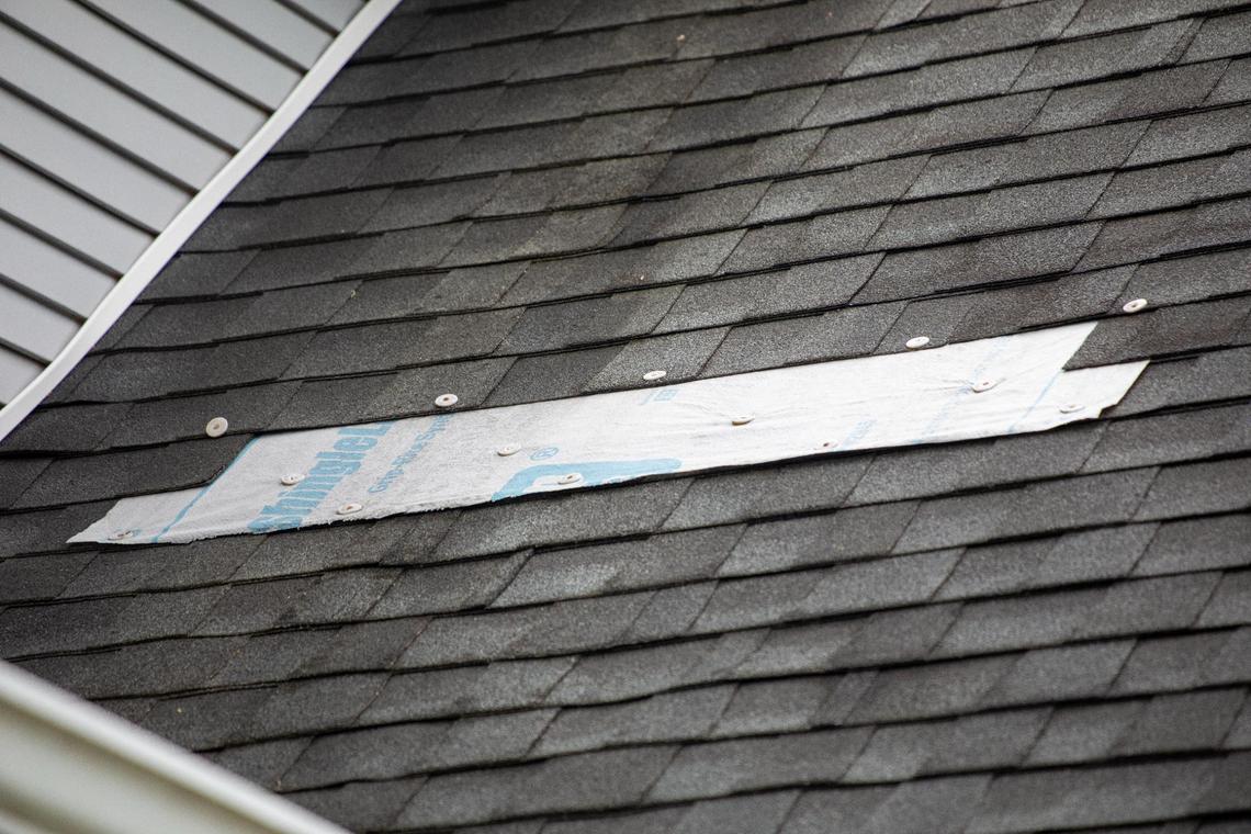 Homeowner Tammy Books and her husband Steven paid almost $9,000 for roof repairs by Lexington Blue, but the company never came back after removing shingles. Lexington Blue later went out of business before they could get a refund. May 13, 2025.