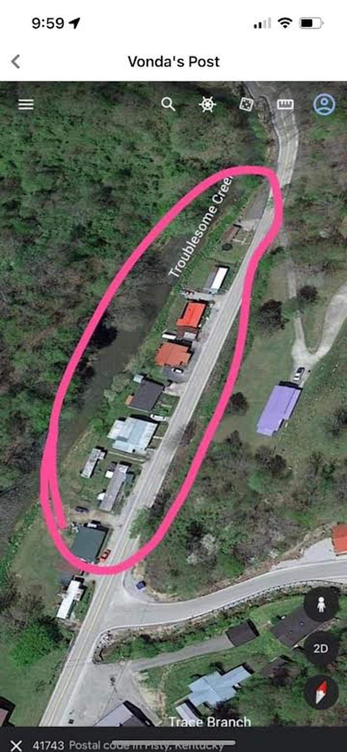 At least six people are missing and presumed dead after a row of houses were swept away on July 28, 2022 in the Fisty Community of Knott County, one of their relatives said.