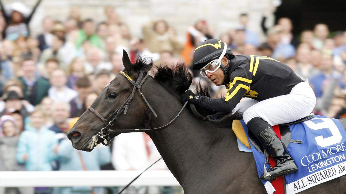 Despite some confusion at the finish, jockey Julio Garcia rode long shot All Squared Away to a 11/2-length victory Saturday.