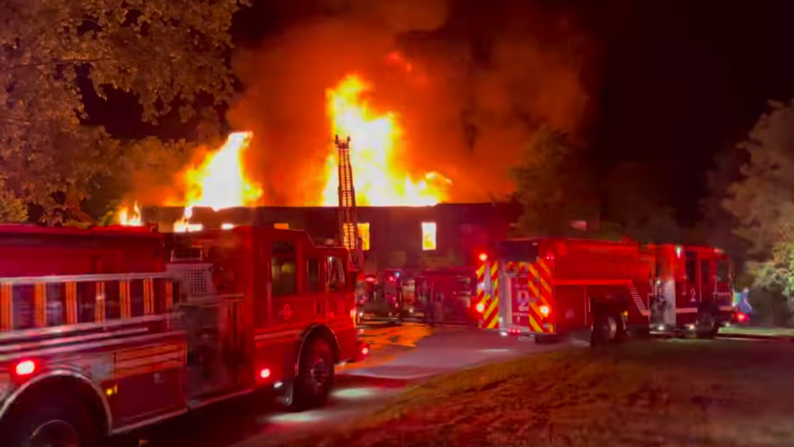 Updated: 4 people arrested after an abandoned school burns down in Central Kentucky