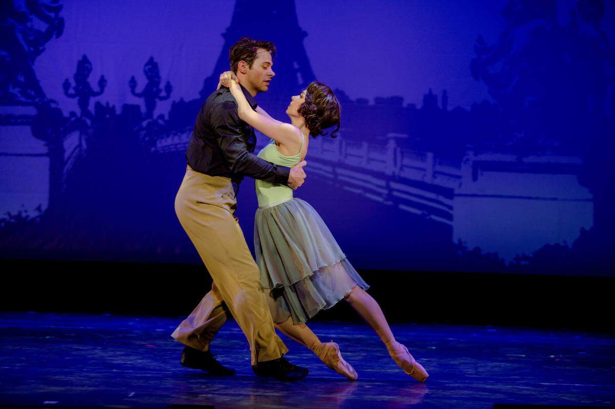 Branson Bice as Jerry Mulligan and Fiona Claire Huber as Lise Dassin in “An American in Paris.” The touring Broadway show will be coming to the Lexington Opera House.