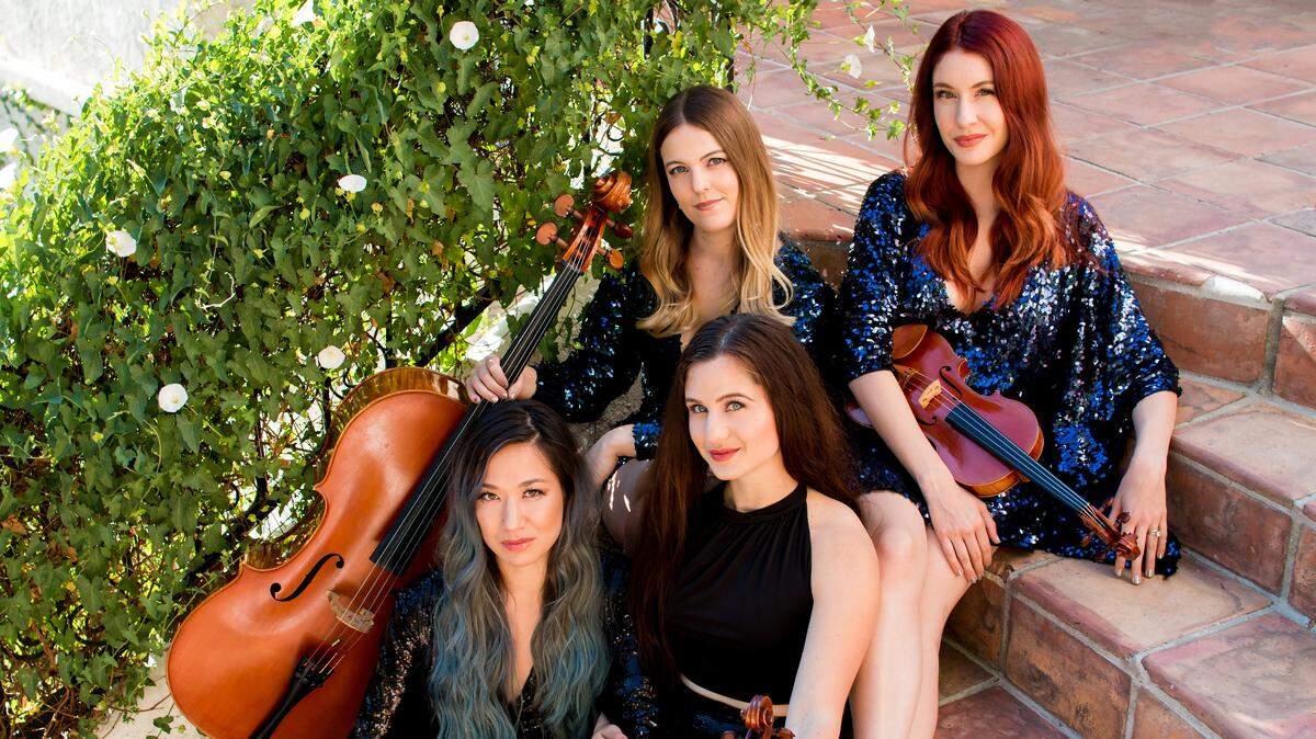 Orchid Quartet, top row, clockwise from left, Leah Metzler, Molly Rogers, Desiree Hazley and Kiara Ana Perico. Rogers, a Frankfort native, played with the Central Kentucky Youth Orchestra before moving to Los Angeles.