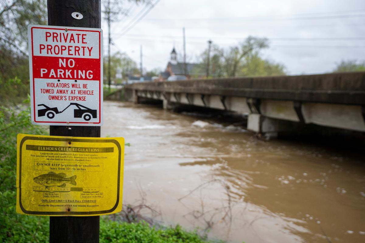 Flooding near the Forks of the Elkhorn , Sunday April 6, 2025 in Frankfort, Ky. Photo by Mark Mahan