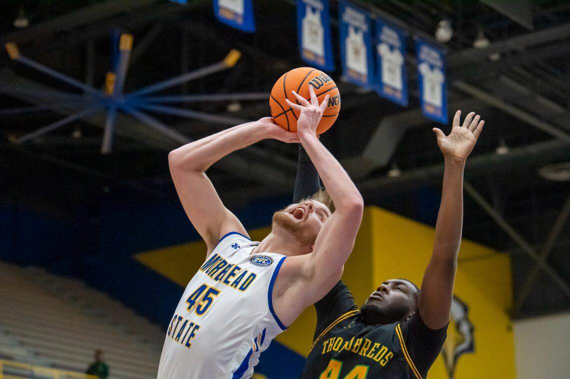 Alex Gross is Morehead State’s leader in rebounding and blocks this season.
