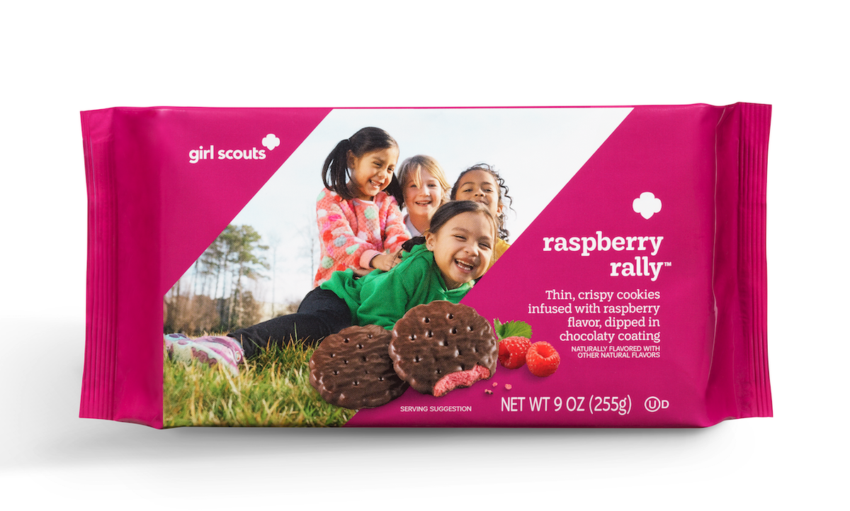 Raspberry Rally cookies are new to the Girl Scout cookie lineup. You can buy them online through a scout.