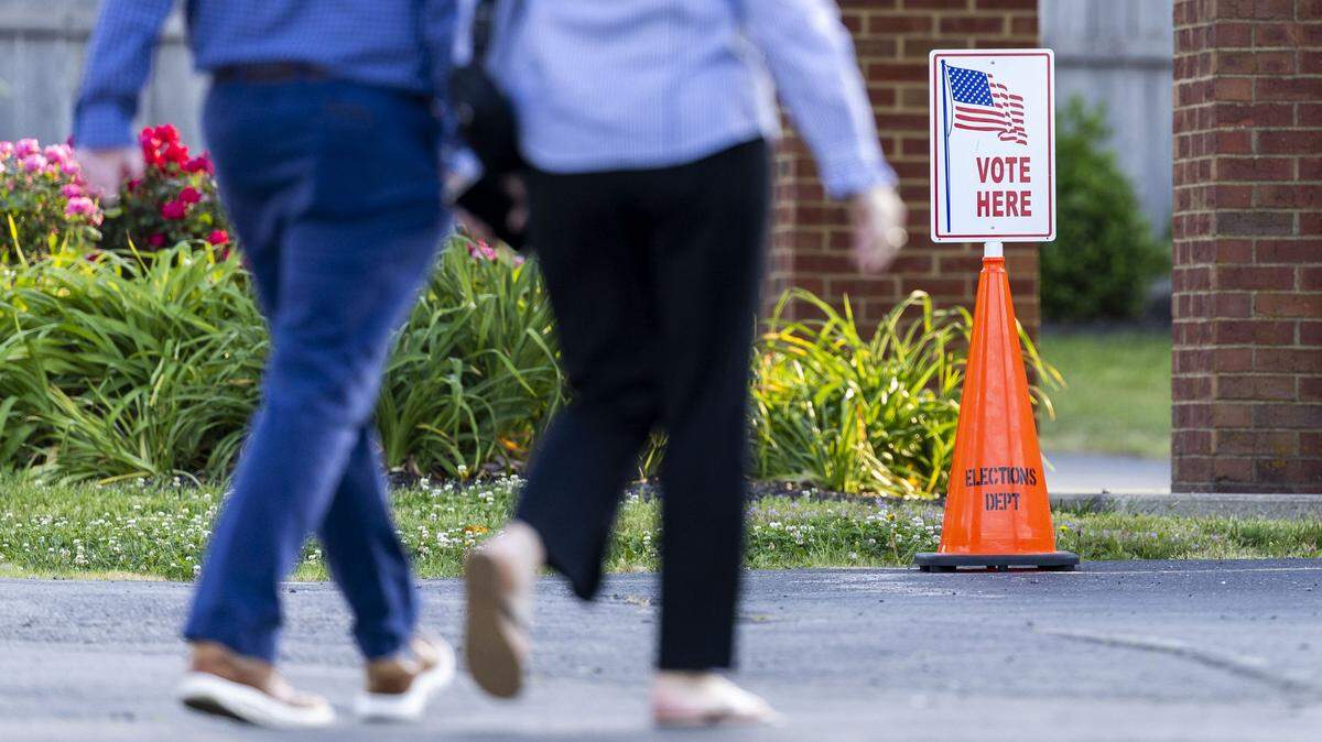 Voters walk into Immanuel Baptist Church on Armstrong Mill Road to cast their ballots in the 2026 primary election, May 19, 2026, in Lexington, Ky. Voters went the polls on primary election day across Kentucky to decide who will be on the ballot in November for major races across the commonwealth.