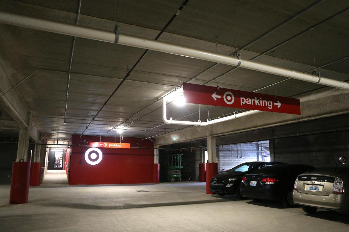 Enclosed parking Tuesday at the new Target store on the UK campus. Photo by Matt Goins
