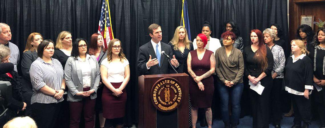 Attorney General Andy Beshear announces his 2019-20 Survivors Council, to advise him on how to assist crime victims.