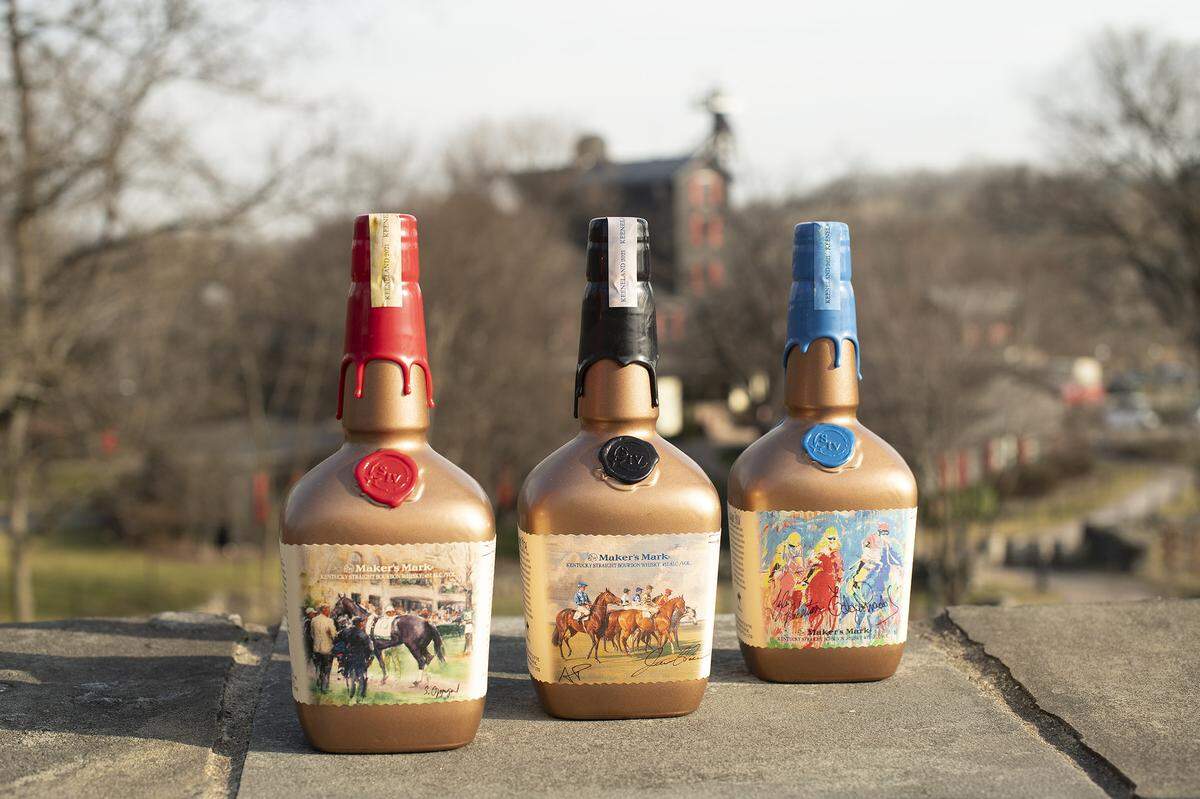 On April 2, Maker’s Mark released three different bottles featuring racing art. The bottles will raise money for the Isaac Murphy Memorial Art Garden in Lexington’s East End.