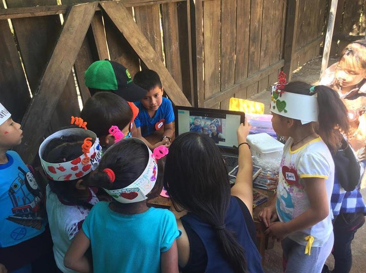 Students at the Little Mountain School