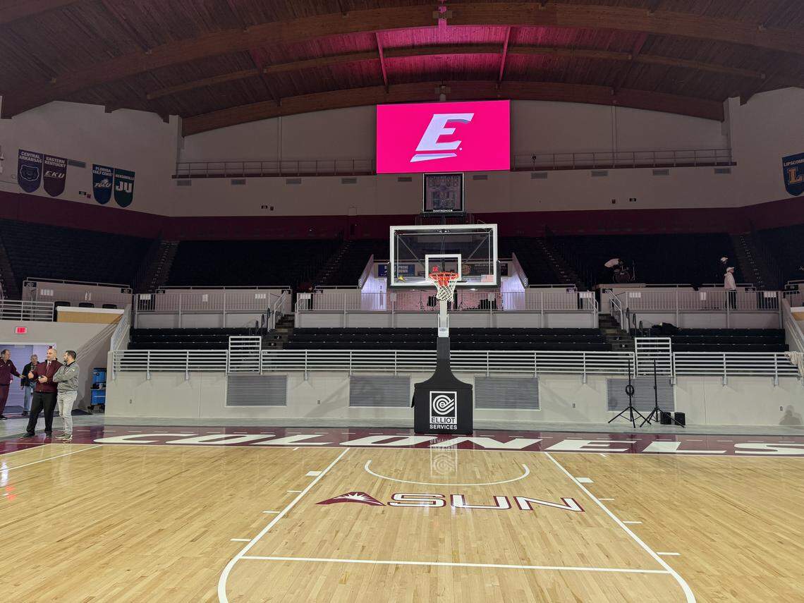 Eastern Kentucky University’s new-look Baptist Health Arena at Alumni Coliseum reopened for the 2025-26 year Monday The venue is home to EKU’s men’s and women’s basketball teams, as well as the school’s volleyball program.