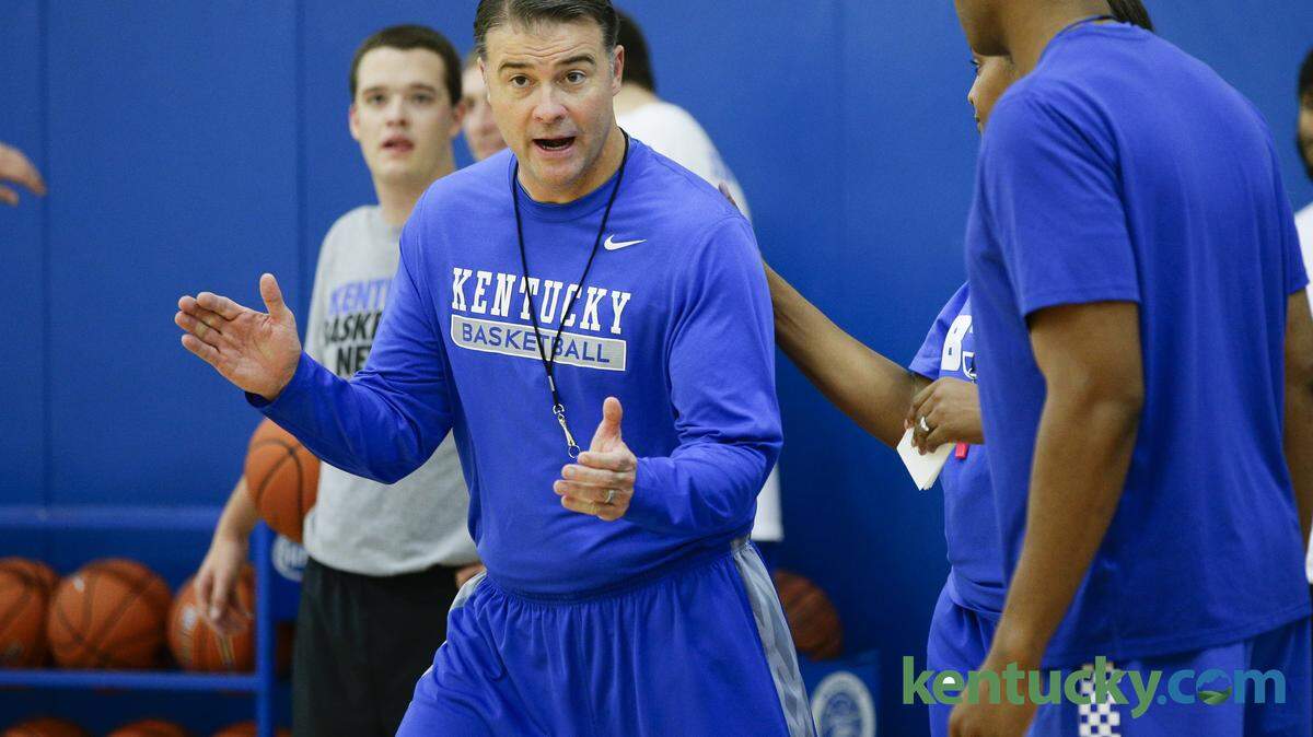 Kentucky Wildcats head coach Matthew Mitchell during University of Kentucky women's basketball practice  on Tuesday October 20, 2015 in Lexington, KY. Photo by Mark Cornelison | Staff