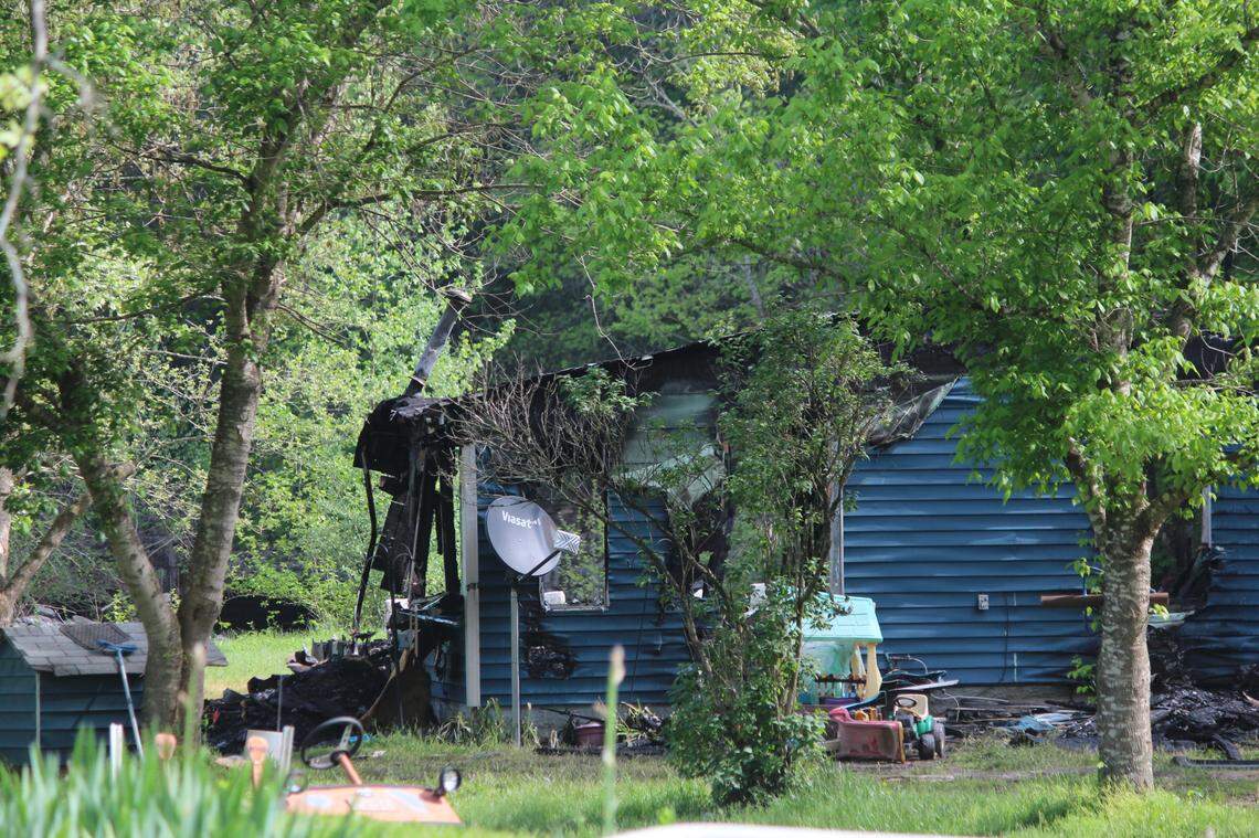 A residence on Flat Creek Drive in Franklin County was destroyed by a fire on April 30, 2025. Dustin Fields has been charged with first-degree arson in connection to the fire.