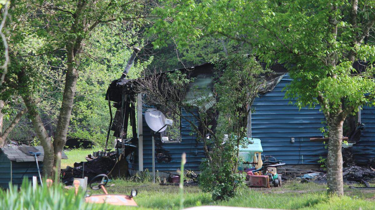 A residence on Flat Creek Drive in Franklin County was destroyed by a fire on April 30, 2025. Dustin Fields has been charged with first-degree arson in connection to the fire.