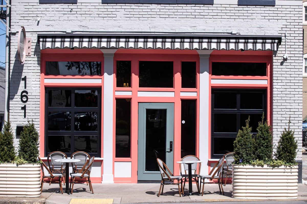 The atmosphere at Georgie’s Social House is casual, with mini garage door windows that they can raise in warm weather, with tables on the sidewalk as well.