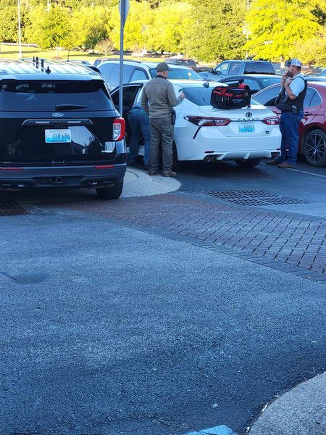 Police looked for evidence in the car of one of the people shot from ambush on Interstate 75 in Laurel County on 9/7/2024