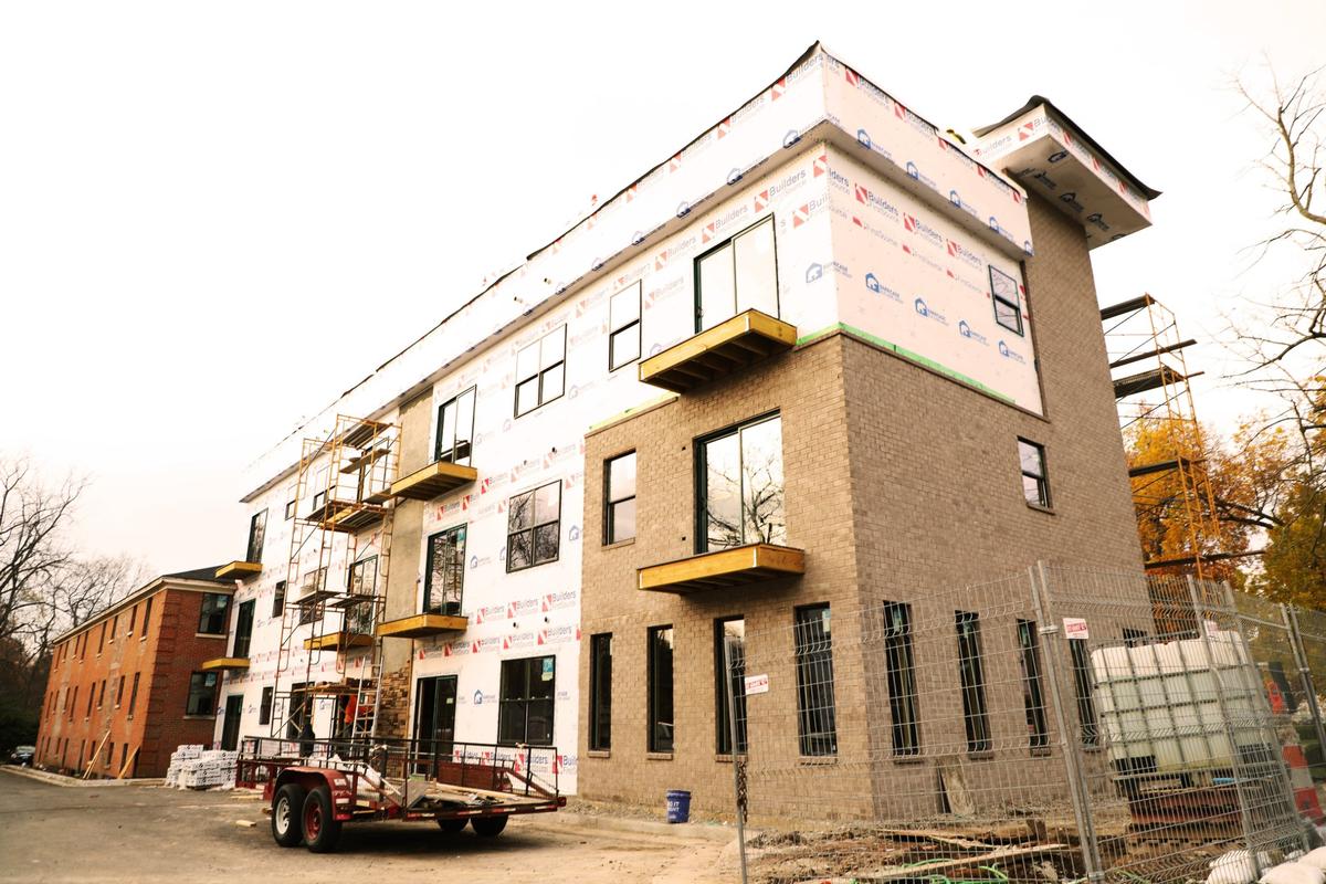A 41-unit apartment complex is under construction at 1729 Nicholasville Road in Lexington, Ky., by Wynndale Development LLC on November 18, 2024.