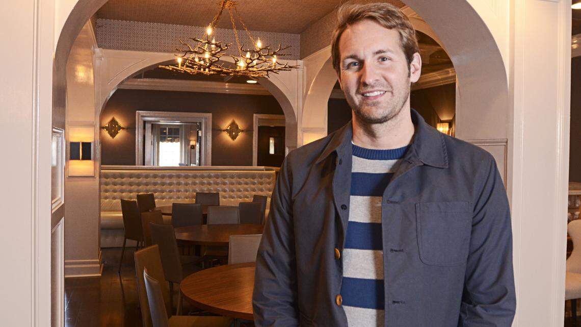Owner and chef Mark Wombles in the dining room of Distilled at Gratz Park. The restaurant is expected to open Nov. 14 at Gratz Park Inn.