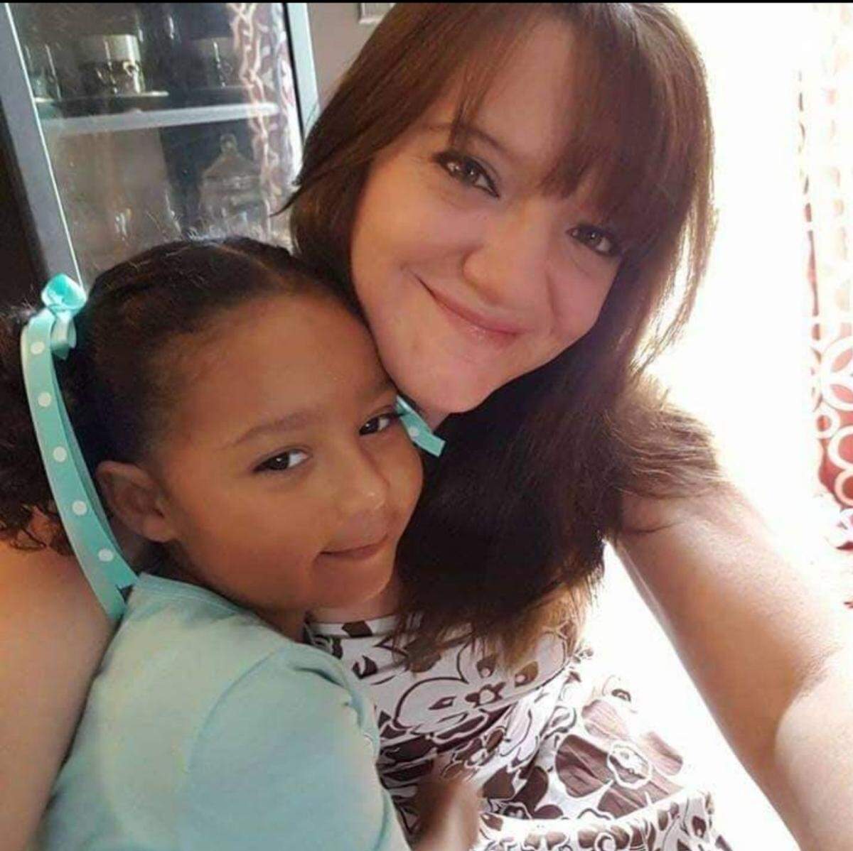 Crissie Jones with her adopted 7-year-old daughter.