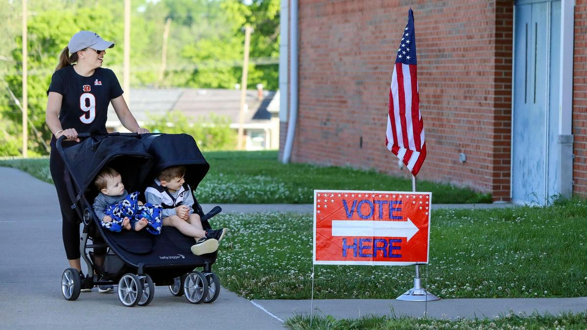 Voters cast their ballots during Kentucky’s Primary Election Day, Tuesday May 17, 2022 at the Kirklevington precinct in Lexington, Ky. Democrats and Republicans went to the polls to select candidates for the General Election in the fall.