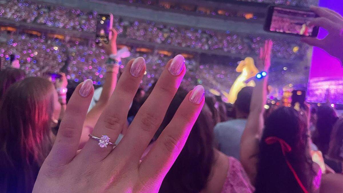 Ana Stone, a University of Kentucky alumna, got engaged at the Taylor Swift concert in Cincinnati last weekend.