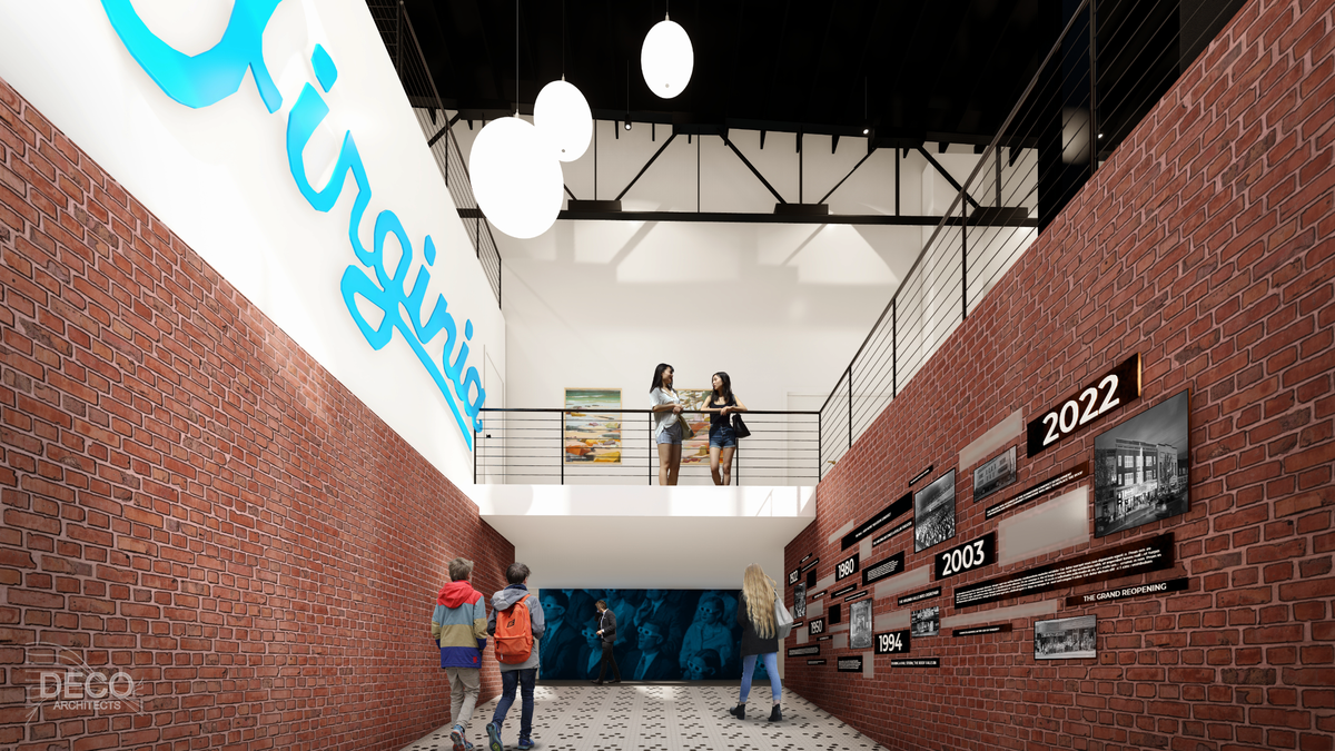 The entrance to Somerset’s Virginia Theatre will include a timeline of the nearly 100-year-old theatre’s history.