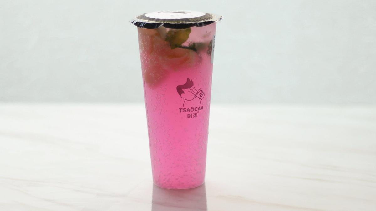 Lychee mojito tea, a kind of sparking fruit mocktail, offered at TSAOCHA bubble tea shop on South Broadway.