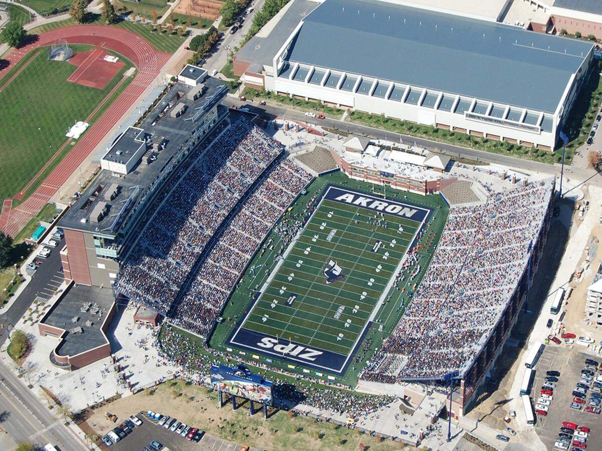 InfoCision Stadium, where Akron plays its homes games, has a capacity of about 30,000. Kentucky is scheduled to visit the Zips in 2024.