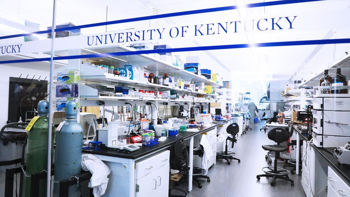 A medical research laboratory that doubles as an active research lab and joint classrooms designed to increase department collaboration between students, faculty, and staff at the Healthy Kentucky Research Building on the University of Kentucky campus on November 26, 2024, in Lexington, Ky.