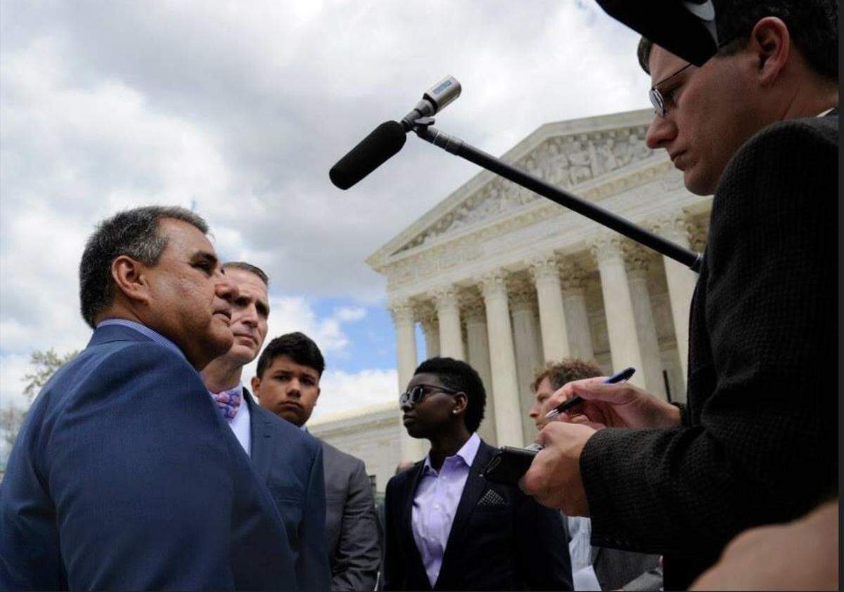 Herald-Leader reporter John Cheves interviews the plaintiffs in Obergefell v. Hodges, the U.S. Supreme Court case that legalized same-sex marriage in the United States in 2015.