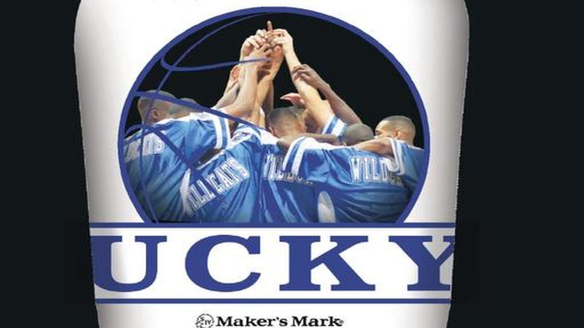 This year’s Maker’s Mark bottle honors the 1995-96 UK men’s basketball championship team.