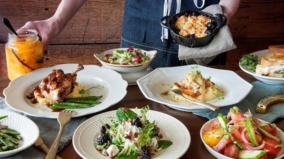 This year’s menu for the Kentucky Derby at Churchill Downs will include a variety of fresh salads as well as Southern favorites such as shrimp and grits and blackberry cobbler.