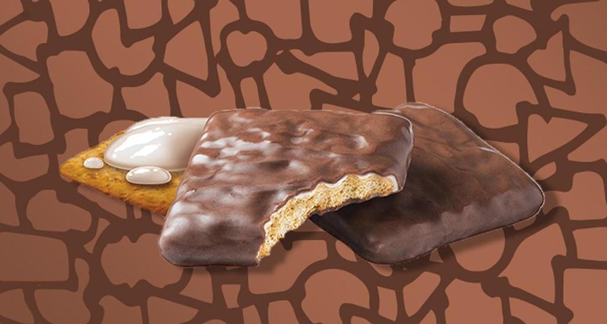 The Girl Scout S’mores cookie has marshmallow and a wafer — or two — with a chocolate coating.