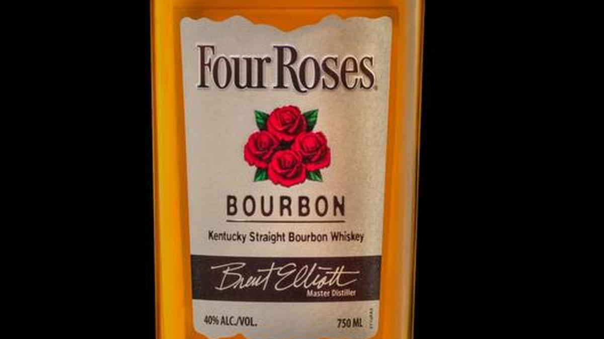 The new package for Four Roses “yellow label” isn’t yellow, but the bourbon inside is the same 80-proof straight bourbon made in Lawrenceburg.