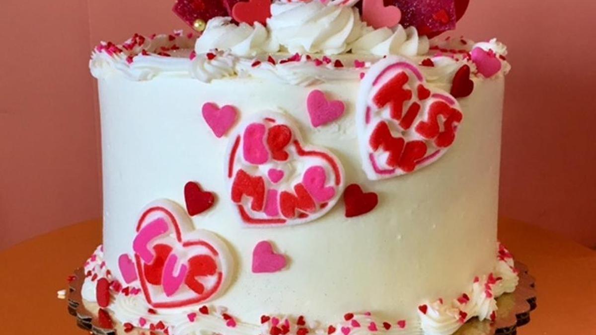 Nothing says lovin’ like something from the oven, or better yet Martine’s Pastries. Decorated red velvet cakes are available in six-inch or nine-inch sizes.