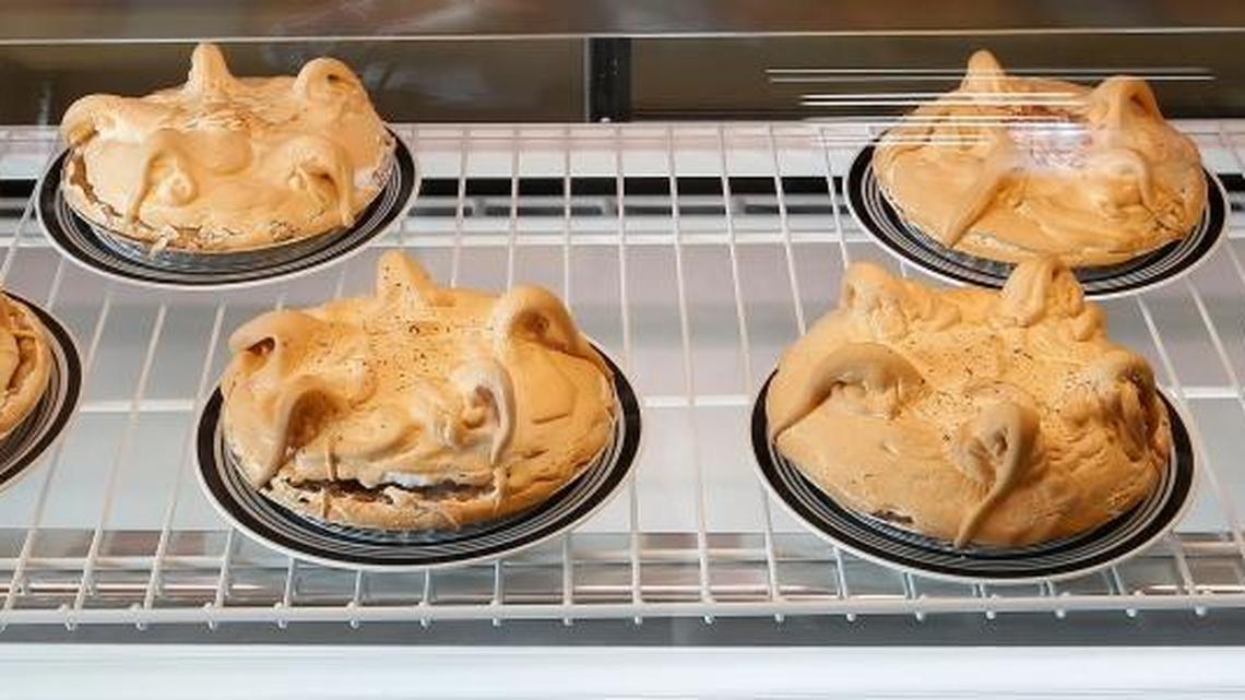 Missy’s Pies and their signature meringue, which is made from egg whites. The pie shop did a deep cleaning after the health department tied a salmonella outbreak to eggs that the shop uses.