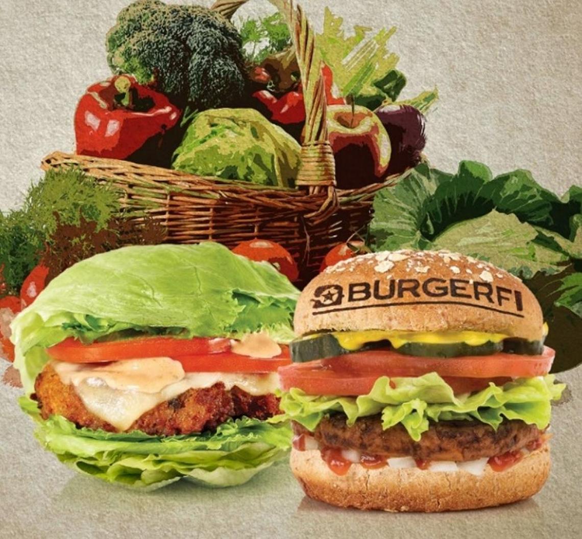 BurgerFi offers a vegetarian burger in a bun or wrapped in lettuce.