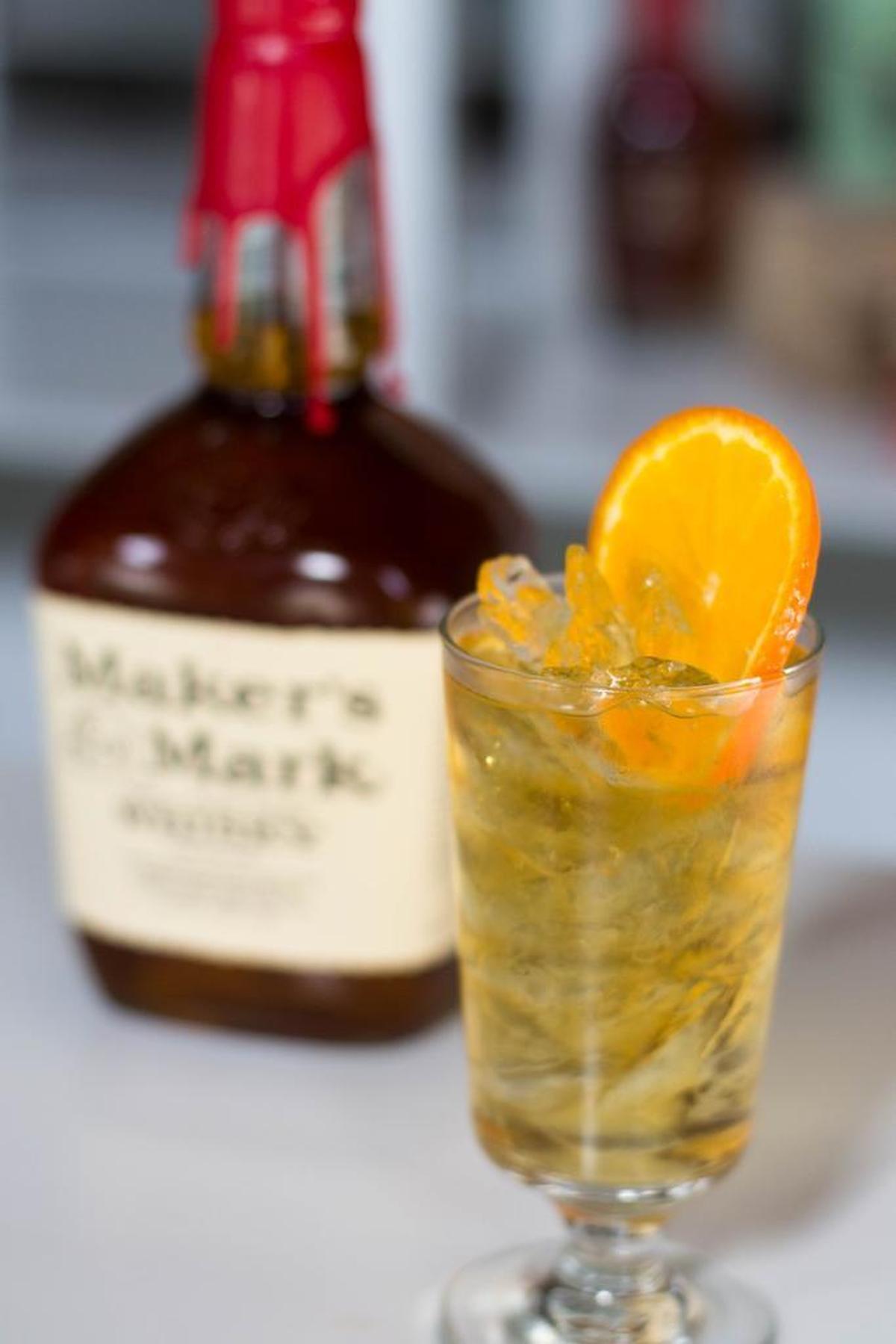 A favorite with racing fans: The Keeneland Breeze, made with Maker’s Mark Bourbon, orange liqueur and ginger ale.