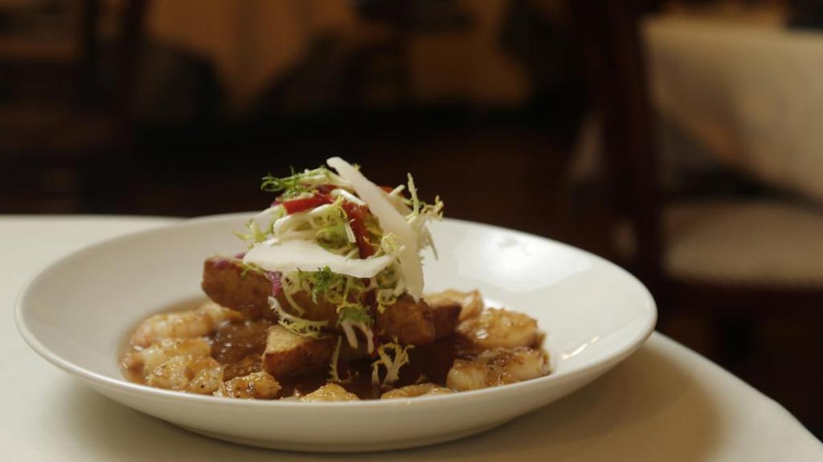 The unique take on shrimp and grits is too popular to be taken off the menu.