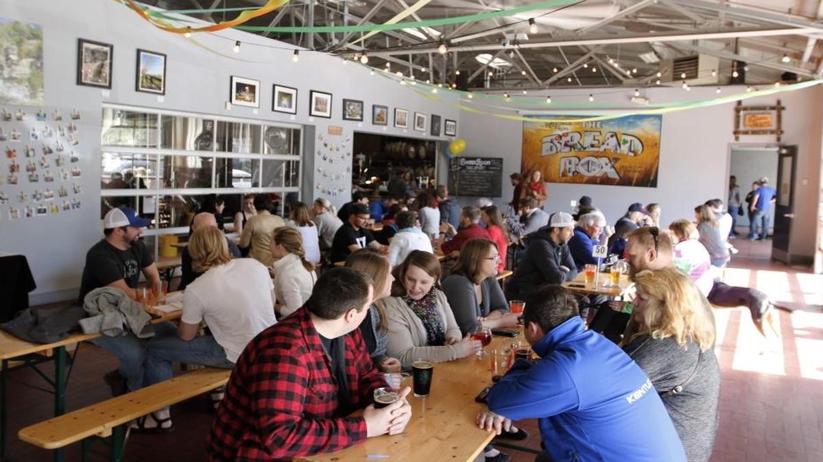 Celebrants at West Sixth Brewing when it observed its fourth birthday in 2016. The local brewery was just named the top brewery in Kentucky by Yelp reviewers.